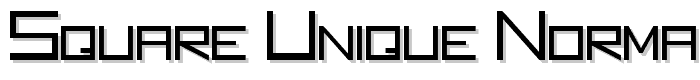 Square Unique Normal font